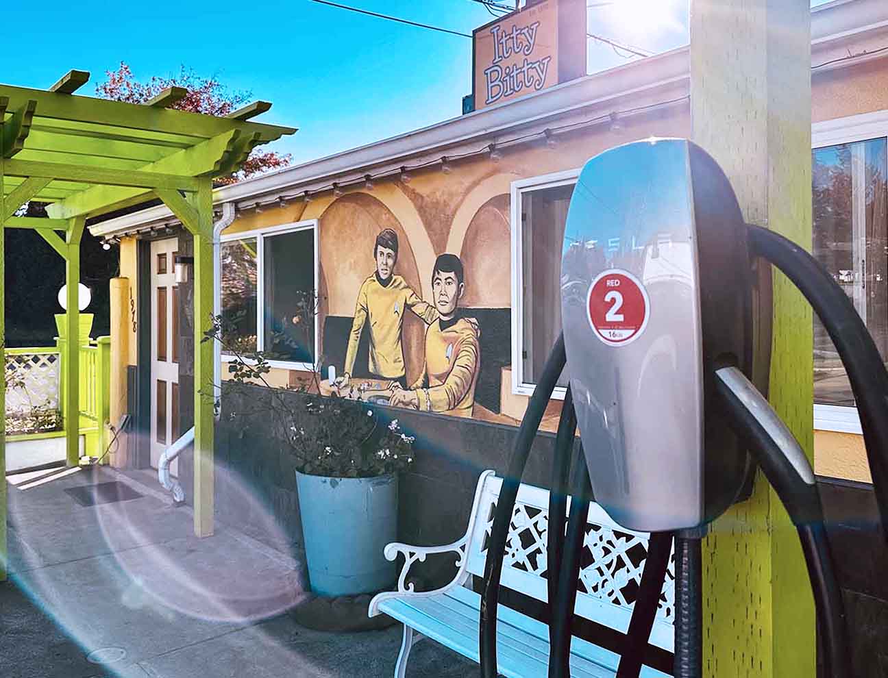 Tesla Chargers at Itty Bitty Inn